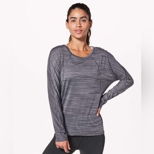 Lululemon ‘Set to Sweat’ Long Sleeve Pullover Gray Top Size 6
